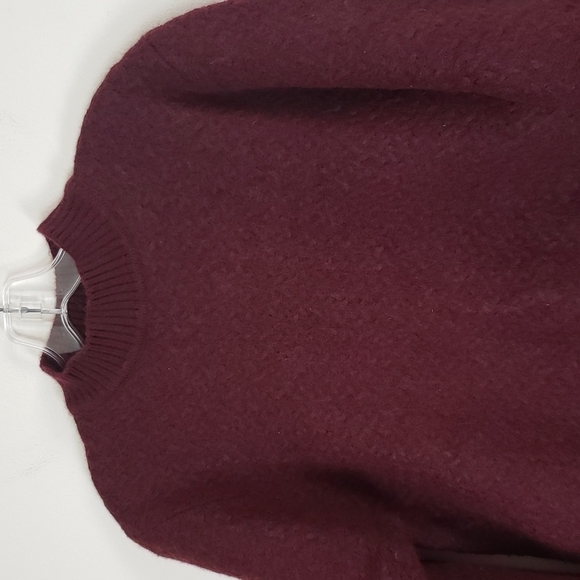 Alex Cannon wool blend mock neck red textured sweated women's size medium - Picture 2 of 6